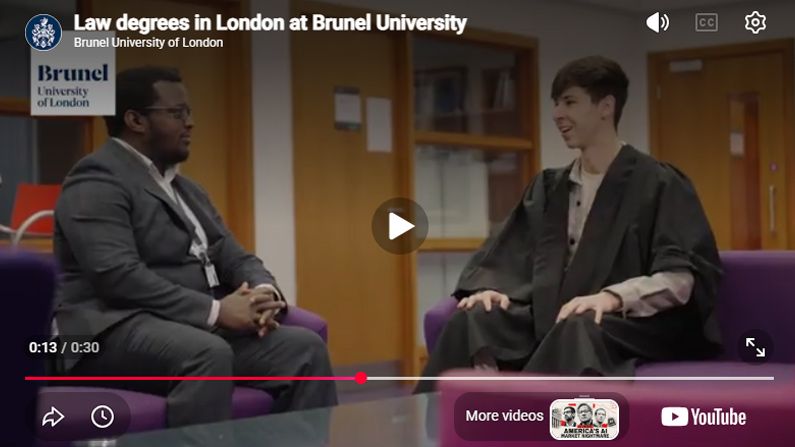 Play Video - Law Degree at Brunel University of London Pathway College