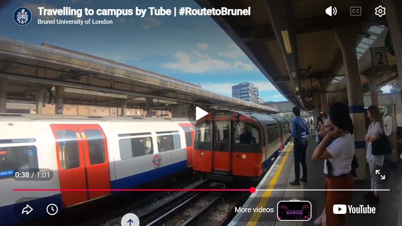 Play Video - Travelling to campus by Tube